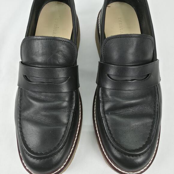 Everlane Mens Leather Penny Loafers Size 10.5 Casual Dress Crepe Sole main image 5